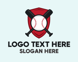 Baseball Shield Emblem Logo
