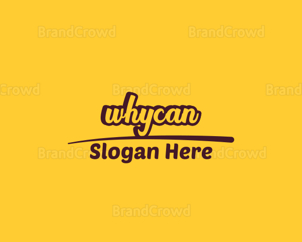 Quirky Retro Script Logo