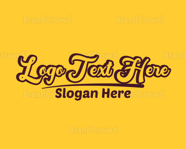 Quirky Retro Script Logo