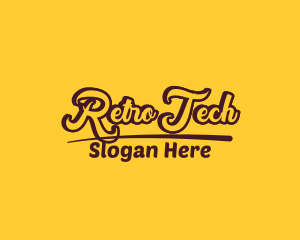 Quirky Retro Script logo design