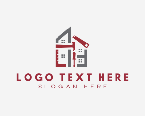 Contractor - House Construction Tools logo design