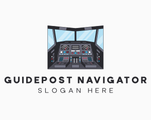 Airplane Navigation Control logo design