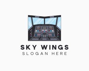 Airplane Navigation Control logo design