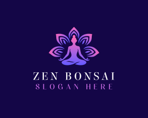 Lotus Yoga Zen logo design