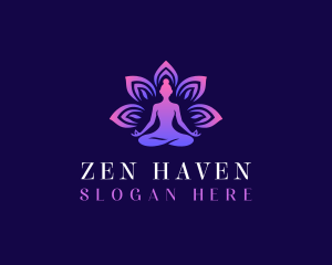 Lotus Yoga Zen logo design