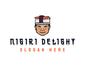 Nigiri - Sushi Sashimi Man logo design