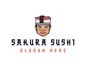 Sushi Sashimi Man logo design