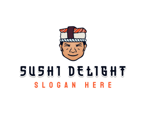 Sushi Sashimi Man logo design