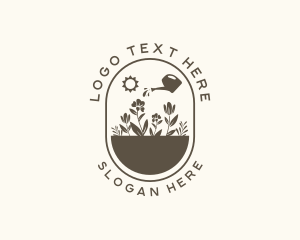 Plant - Floral Gardening Care logo design