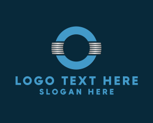 Internet - Blue Metallic Letter O logo design