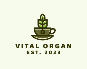 Organic Tea Cup logo design