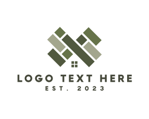 House - House Tile Flooring logo design