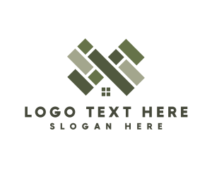 House Tile Flooring Logo