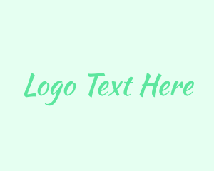 Artsy - Green Brushstroke Wordmark logo design