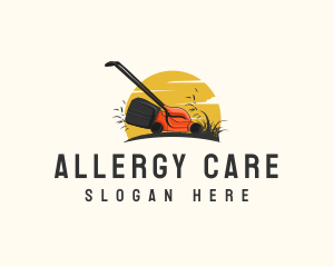 Sunset Lawn Care Gardening logo design