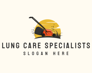 Sunset Lawn Care Gardening logo design