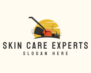 Sunset Lawn Care Gardening logo design