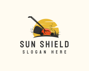 Sunset Lawn Care Gardening logo design