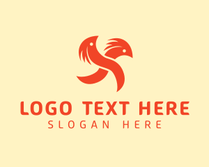 Fast - Red Rooster Head logo design