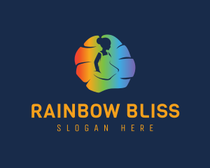 Rainbow Woman Dress logo design