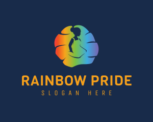 Rainbow Woman Dress logo design