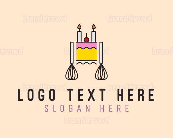 Birthday Cake Bakery Logo