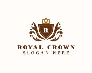 Crown Monarch Shield logo design