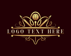 Thread - Tailoring Needle Button logo design