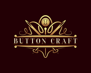 Tailoring Needle Button logo design