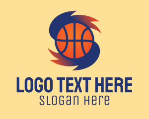 Sports Equipment - Gradient Basketball Hurricane logo design