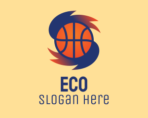 Gradient Basketball Hurricane  logo design