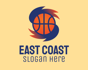 Gradient Basketball Hurricane  logo design