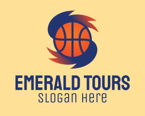 Gradient Basketball Hurricane  logo design