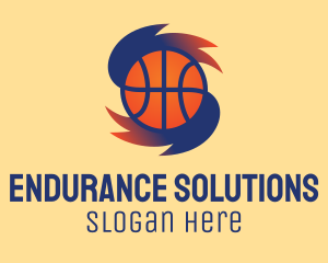 Gradient Basketball Hurricane  logo design