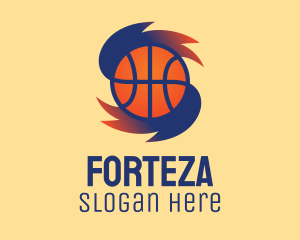 Gradient Basketball Hurricane  logo design