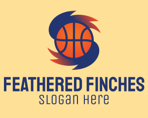 Gradient Basketball Hurricane  logo design