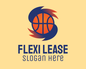 Gradient Basketball Hurricane  logo design