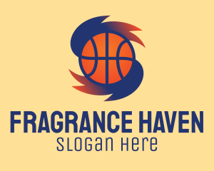 Gradient Basketball Hurricane  logo design