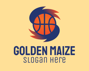 Gradient Basketball Hurricane  logo design