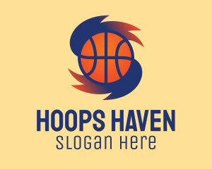 Basketball - Gradient Basketball Hurricane logo design