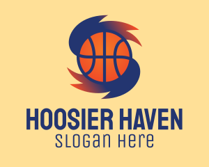 Gradient Basketball Hurricane  logo design