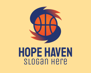 Sports Equipment - Gradient Basketball Hurricane logo design