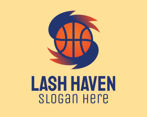 Gradient Basketball Hurricane  logo design