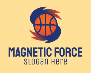 Gradient Basketball Hurricane  logo design