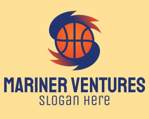 Gradient Basketball Hurricane  logo design