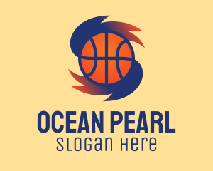 Gradient Basketball Hurricane  logo design