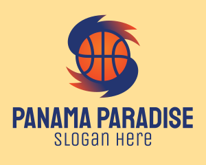 Gradient Basketball Hurricane  logo design