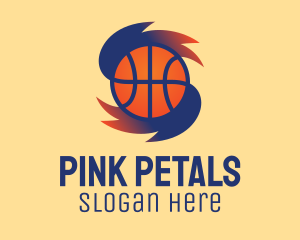 Gradient Basketball Hurricane  logo design