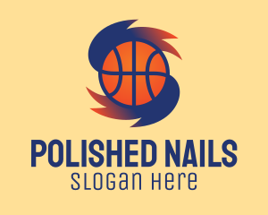 Gradient Basketball Hurricane  logo design