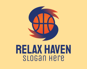 Gradient Basketball Hurricane  logo design